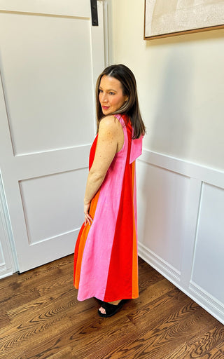 Sunset Sorbet Midi Dress - Dear GigiXS