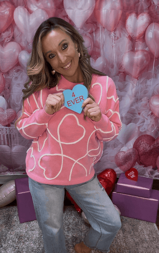 Pink Heart Sweater - Dear GigiS