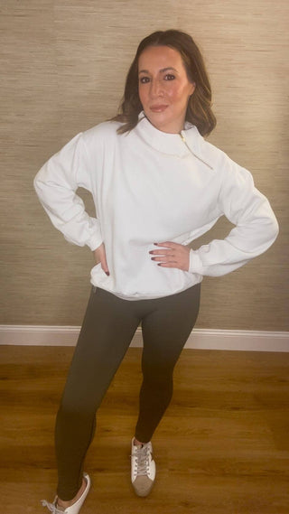 Zipper Sweatshirt - Dear GigiWhiteS