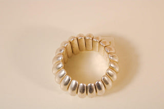 Dome Shaped CCB Stretch Bracelet - Dear GigiSilver