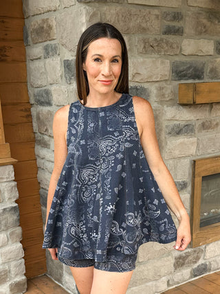 Indigo Bandana Denim Set - Dear GigiS
