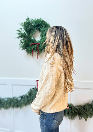 Ivory Pearl Knit Sweater