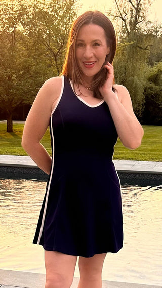 The Blair – Women’s AirKnit Active Dress with Shorts - Dear GigiNavyExtra small