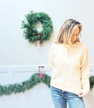 Ivory Pearl Knit Sweater