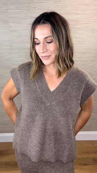 Sweater Vest Set - Dear GigiMochaSmall