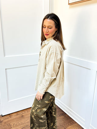 Sunbeam Stripe Button - Up Shirt - Dear GigiS
