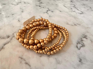 Gold Bead Stacker Bracelet - Dear GigiGold