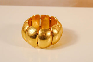 Textured Dome Shaped Bracelet - Dear GigiGold