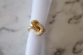 CZ Knot Ring - Dear GigiGold