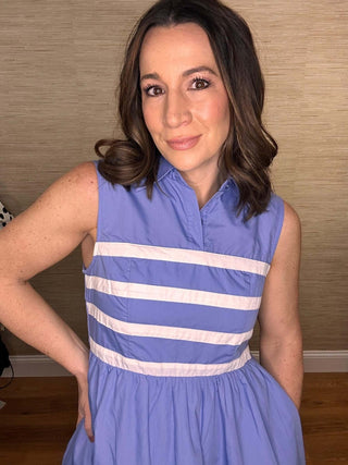 Charlotte Periwinkle Fit and Flare Dress - Dear GigiSmallBlue
