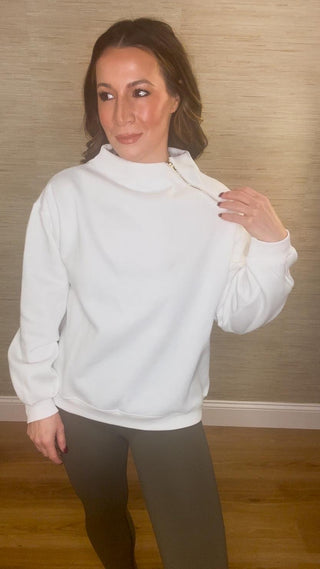 Zipper Sweatshirt - Dear GigiWhiteS
