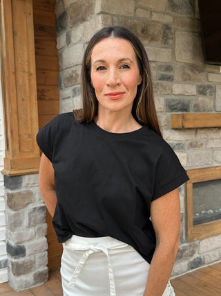 The Everyday Luxe Tee – Black - Dear GigiS