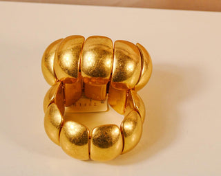 Textured Dome Shaped Bracelet - Dear GigiGold