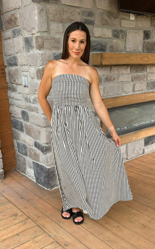 The Hampton Stripe Smocked Maxi Dress - Dear GigiS