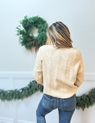 Ivory Pearl Knit Sweater