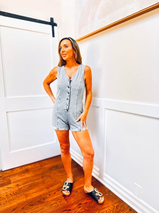 Rowan Denim Romper - Dear GigiS