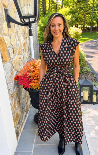 The Midnight Poppy Maxi Dress - Dear GigiS