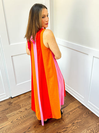 Sunset Sorbet Midi Dress - Dear GigiXS