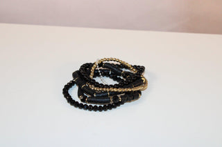 5 Row CCB & Acrylic Bead Bracelet - Dear GigiBlack