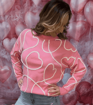 Pink Heart Sweater - Dear GigiS