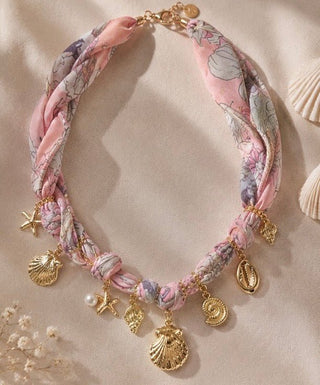 Blush Coast Scarf Necklace - Dear Gigi