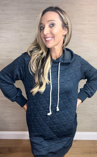 Blue Quilted Dress - Dear GigiSmall