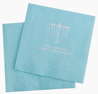 Wine Last 8 Nights - Hanukkah Cocktail Napkins - Dear Gigi