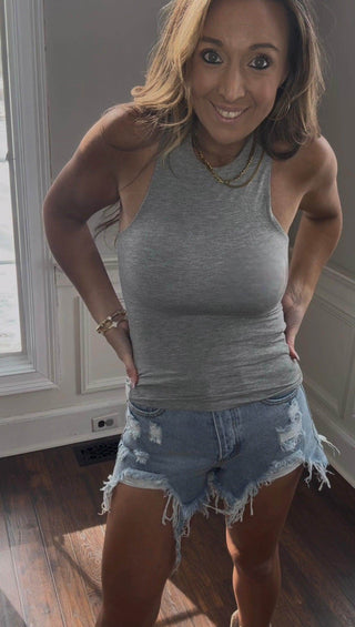 Gray Bodycon Tank - Dear GigiS