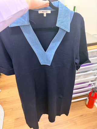 The Harbor Denim Collar Dress
