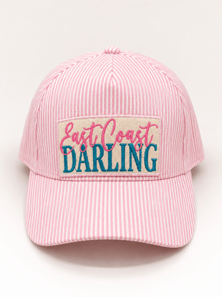 East Coast Darling Pink Seersucker Hat - Dear Gigi