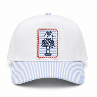 Seaside Lobster Seersucker Hat - Dear Gigi