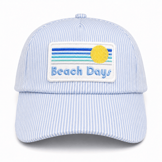 Beach Days Seersucker Hat - Dear Gigi