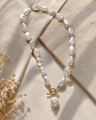 Coastal Pearl Toggle Necklace - Dear Gigi
