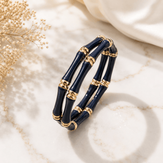 Harbor Luxe Bamboo Bangle - Dear GigiNavy