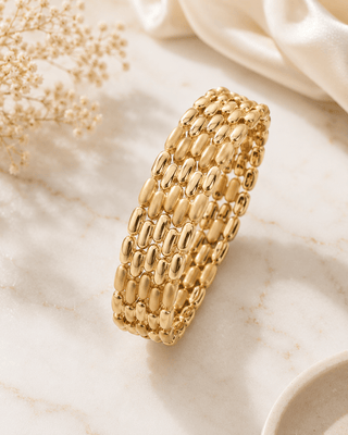Gilded Glow Stretch Bracelet - Dear GigiGold