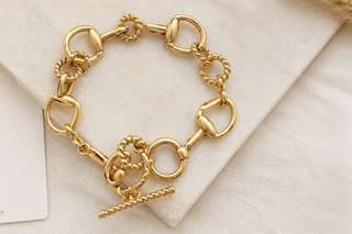 Golden Link Toggle Bracelet - Dear GigiGold