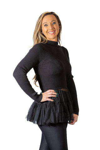 Rockstar Black Tulle Top - Dear GigiS