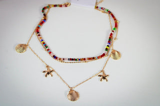 Sea Life Bead Layered Necklace - Dear GigiGold