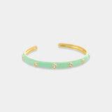 CZ Enamel Cuff Mint - Dear GigiMint